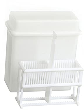 Mikroskop-Objektträger mit Kunststoff überzogen, 24 Stück Mikroskop-Kunststoff-Dias, Fleckenregal, PP-Fleckenregal für Labor, Apotheker, Chemiker (weiß)
