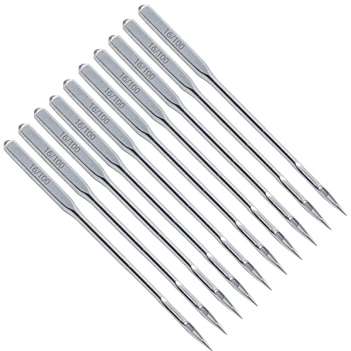 Home Sewing Machine Needles | Pack of 10 | Size 100/16 | Universal | for Brother, Singer, Janome, etc.. | By UMTMedia®