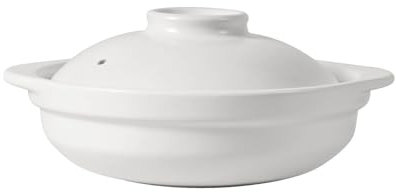 YLME Casseruola Pentola di Terracotta in Ceramica di Grande capacità Pentola Bassa Ad Alta Temperatura per Fornelli A Gas per Cucinare Casseruole Stufati E Riso in Pentola di Terracotta,1.3L