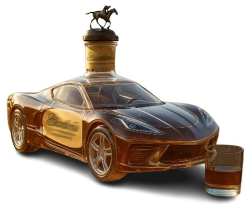 Statue artistique représentant une bouteille de whisky de 400 ml, sculpture 3D en forme de voiture représentant une bouteille de whisky, carafe en verre originale, bouteilles de vin vides sur le thème