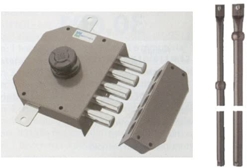 Cerradura de seguridad MOTTURA art. 621 triple bomba-cilindro 60 mm con varillas (80)