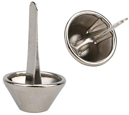 Metallnitar för Läderhantverk, 100 st Platta Fickor, 12x20mm, Järn DIY Väsktillbehör