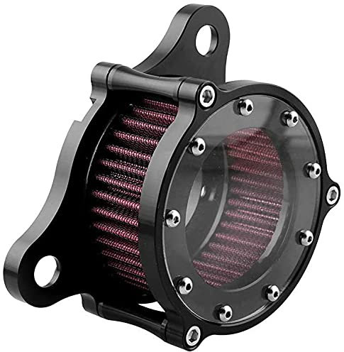 Motorrad Luftfilter, Luftfilter Ansaugfilter Kit für Har ley Sportster Aluminium XL 883 1991-2016 (BL)