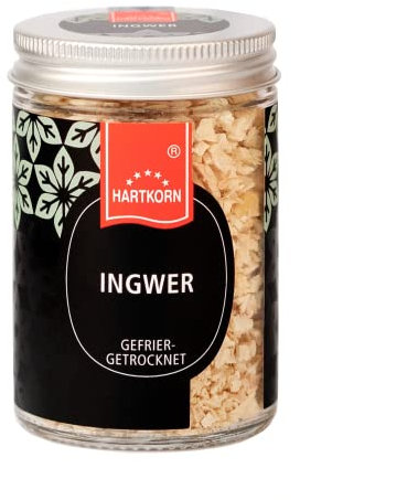 Ingwer, gefriergetrocknet - 11 g im Gourmet Glas von Hartkorn - wiederverschließbar und wiederbefüllbar