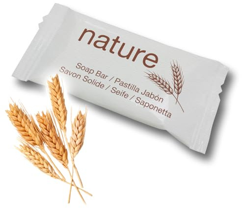 GPQ - Pastilla de Jabón NATURE | 500 Und. x 8 Gr. | 98% Natural Origin | Amenities Hotel | Para Hotel, Casa Rural, Apartamento, Crucero, AirBnB, etc… | Fabricado en España