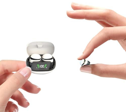 Kleinste Mini unsichtbar Kopfhörer kabellos im Ohr Bluetooth Kopfhörer drahtlose Noise Cancelling Kopfhörer zum Schlafen in Ear Sleep Earbuds Schlafkopfhörer für kleine Ohren Kinder Seitenschläfer