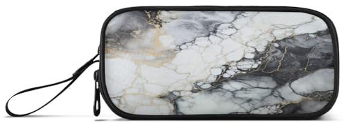 Weißer Marmor Federmäppchen Federtaschen Mäppchen Schlamperbox Tasche für Jungen Mädchen Schüler