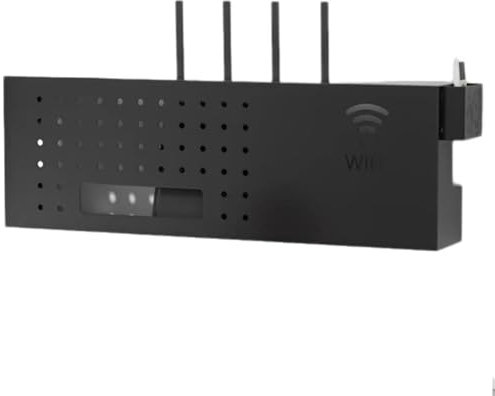 Hidden Router Storage Box, Wifi Router Storage Box Wall Shelf, Wireless Router Shelf, Power Strip And Cable Management Storage Box Hider Rack Organizer(Black)(40 * 20 * 10cm)