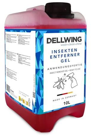 Dellwing Insektsborttagare AktivGel 10 l, färdig att använda insektsborttagare för bil, för lack, glas och plast, idealisk som förbehandling före biltvätt, tillverkad i Tyskland
