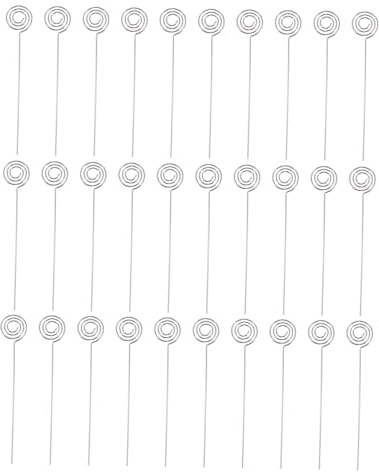 Hemobllo 30 pièces Lot de Pinces Métalliques Fil Argenté pour Cartes de Table Notes et Mémos Support Porte-nom pour Mariage Fête et Réception