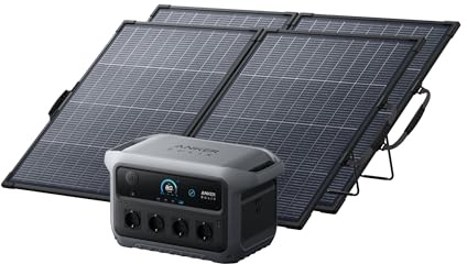 Anker SOLIX C2000 Gen 2, 2400W 2048Wh Power Station with 2*200W Solar Panel | LiFeP04 Battery, Peak 4000W, Fast Charge 100% in 58 Min, Solar Generator for Home Backup, Emergency, Camping and RVing