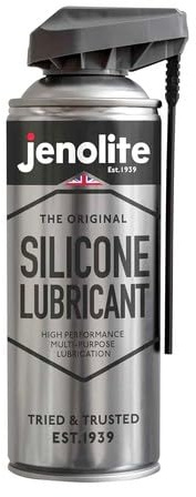 JENOLITE Spray silicone (500ml) Silicone liquide en aérosol pour l'application préventive sur bois, métal, plastique et pour l'entretien du caoutchouc. Contenu : 1 bombe aérosol