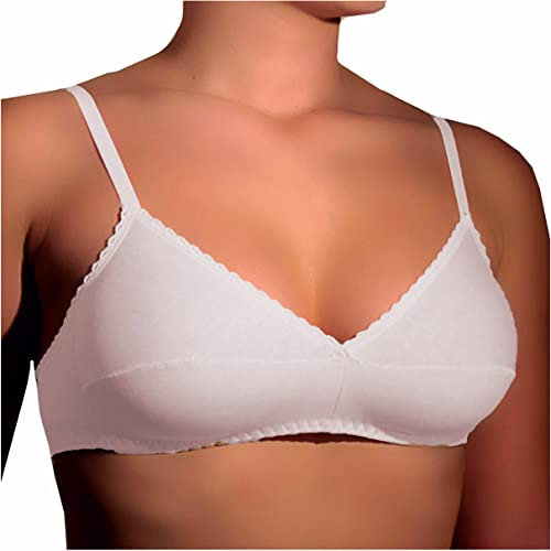 GIOS Reggiseno Cotone Art. 145 (TG. 3 CIRCON. Sottoseno 73/77, Bianco)