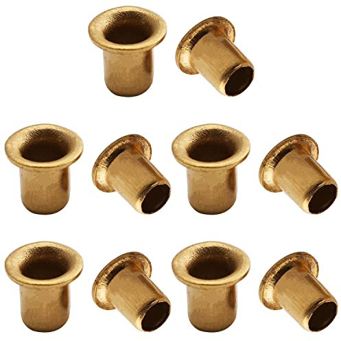 MroMax Hohlnieten, 0,5 cm x 0,4 cm (Länge x Außendurchmesser), Durchgangsloch, Kupfer, Hohlnieten, doppelseitig, Leiterplatte, 100 Stück