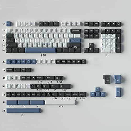 Lot de 173 touches à double tir, profil cerise, arctique, pour clavier de jeu mécanique ANSI/ISO 60/68/75/98/108