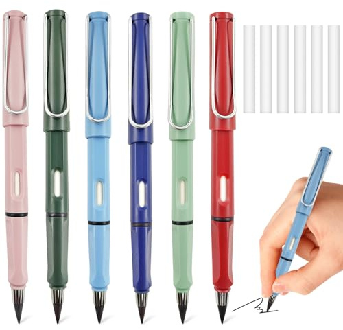 Matita Eterna 6 Pezzi, Senza Inchiostro, Everlasting Pencil, Infinita, Portatile Cancellabile Riutilizzabile, Scrittura Illimitata di Tecnologia