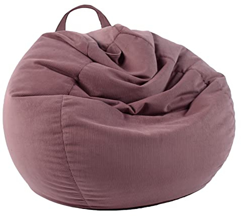LPMOERA Stuffed Animal Storage Bean Bag Chair Cover (No Filler) For Kids and Adults.Pets Dogs/Cats Lazy Beds.Soft Premium Corduroy Stuffable Bean Bag For Organizing Children Plush Toys or Memory Foam