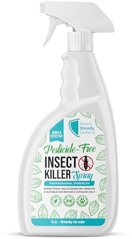 Insect Killer Spray 1 Litre | Targets All Crawling & Flying Insects | Effective Fly Killer and Flea Treatment for The Home | Insecticide-Spray Indoor & Outdoor | Approved for Use On Multiple Surfaces
