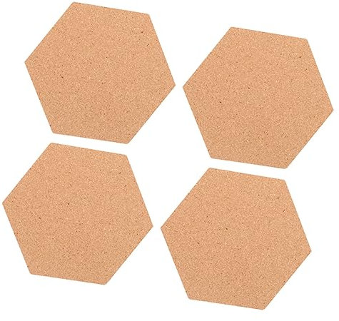 HONMEET 4stücke Selbstklebende Hexagon Korktafeln Für Zuhause Pinnwand Für Notizen Bilder Und Erinnerungen Für Büro Und Wohnraum
