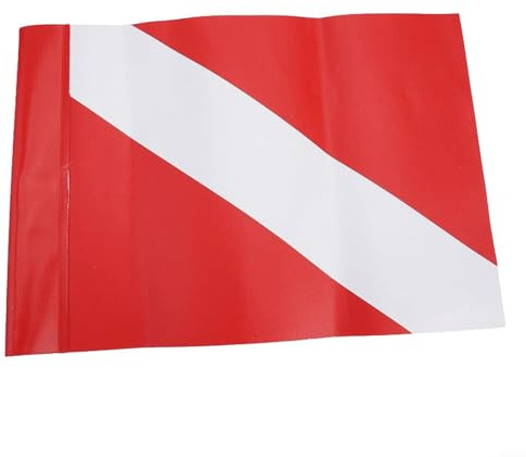 WAZUBC Drapeau de Plongée, 29 x 22cm Drapeau de Plongée Sous-Marine en PVC Imperméable pour Plongée, Activités Sous-Marines