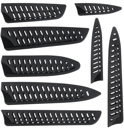 simarro 8 protectores universales para cuchillos, de plástico, transpirables, para cuchillos de cocina, fruta, 8 tamaños