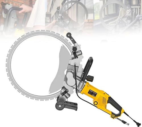 Sega circolare elettrica per cemento, sega circolare per cemento ad anello, lama per sega circolare per cemento, alimentazione ad acqua, abbattimento polvere, profondità di taglio 29 cm,WithToolbox