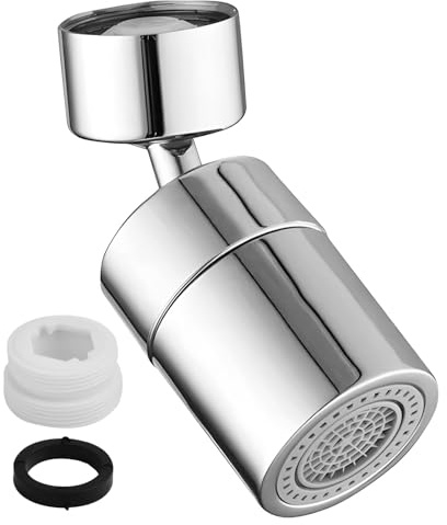 2 Modos De PulverizacióN, Conexiones Para Grifos Giratorios A 360°, Para Conexiones De Grifos Giratorios En La Cocina Y El BañO, Equipados Con Aireador Roscado, Ahorro De Agua Y Eficiencia EnergéTica
