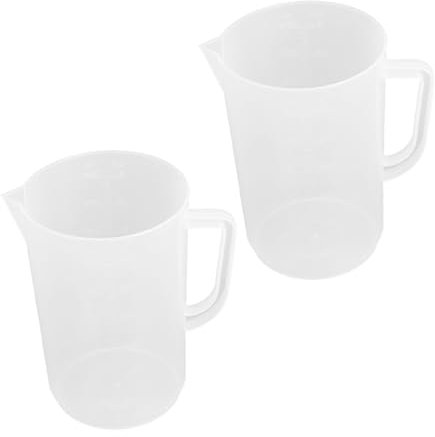PRETYZOOM 2pièces Pichet à Huile Doseur Plastique Récipient Doseur Huile pour Mesure Précise Distributeur De Cuisine Tasse à Mesurer pour Liquide