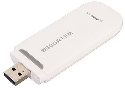 HEEPDD 4G LTE Portable WiFi Router 150 Mbps Modem USB Ad Alta velocità per il Viaggio di Home Office 10 Utenti Condividi, SIM Card Slot (WHITE)