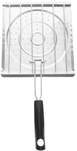 TOYANDONA Tostadora Grill de Acero Inoxidable Plata, Rejilla Perforada con Mango Resistente al Calor, Adecuado para Camping, Hogar y Viajes | Camping y Viajes, Uso Versátil con Distribución Uniforme del Calor, Formato Compacto para Cocina y Barbacoa