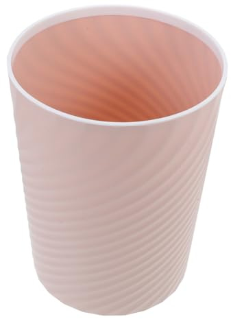 BATHVEVE Papelera sin Tapa Pequeña 8l Rosa, Cubo de Basura Multifunción de Plástico, Práctico para Baño y Dormitorio, Papelera de Oficina para Hogar Uso Diario
