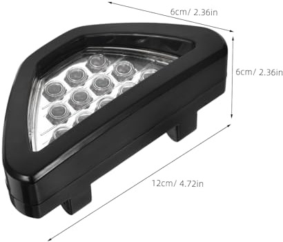 BUGUUYO 2 Pezzi Luci Stop Triangolari LED Posteriori Auto Lampade Sicurezza Antinebbia ad Alta Visibilità per Veicoli Notturni e Nebbiosi