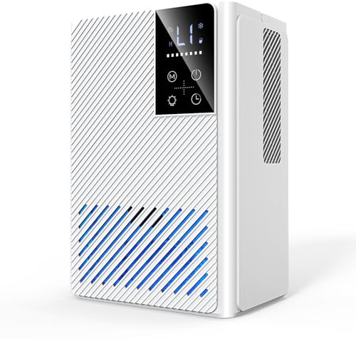 Luftentfeuchter Elektrisch, Ultra Leiser Raumentfeuchter, 2.5L Luftentfeuchter mit LED Display, Automatisches Abtauen, Gegen Feuchtigkeit Schimme, Energiesparender Klein-Luftentfeuchters