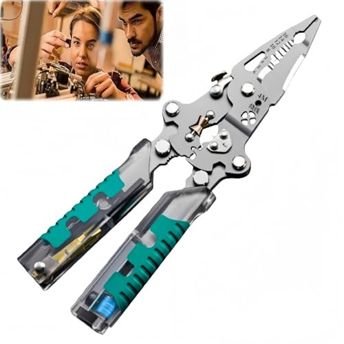 Professional 18-in-1 Electrical Pliers & Multi Tool: Wire Stripper, Cutter, Crimper, Cable Stripper Machine, Voltage Tester, Screwdriver for Electricians, DIY & Home Electrical Repairs