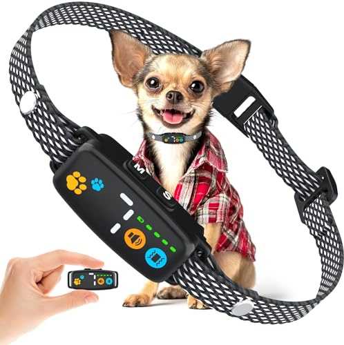 Feycig Anti Bark Collar for Dogs, No Shock Dog Barking Collar | Bark Collar for Small Dogs, Rechargeable Bark Collar with 7 Sensitivities, Beep & Vibration , IP67 Waterproof