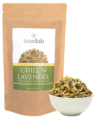Chill N Lavender 100 g, lös lavendel-teblandning, örtte med lavendel, fänkål, kråka och anis, örtte TeaClub | Lös lavendelörtteblandning, med lavendel, citronmeliss, fänkål och anis, lugnande örtte