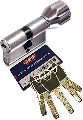 ABUS XP20S KXP20S Knaufzylinder Länge Z30/K30mm K=Knaufseite, mit Sicherungskarte und 5 Schlüssel mit Design-Clip, mit SKG** Bohrschutz