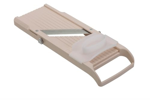 BENRINER - Mandolina Giapponese Standart 95 mm - ABS e Acciaio Inossidabile - Taglia Frutta e Verdura - 3 Lame Intercambiabili - Spessore Regolabile da 0,5 a 4 mm - Made in Japan