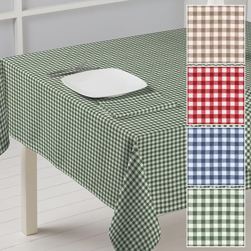 arceló Hogar - Mantel de Mesa Tela Jacquard Cuadros Vichy 1 cm | Mantel Cuadrado o Rectangular para Interior y Exterior | Servilletas No Incluidas (Azul, 140x200cm)