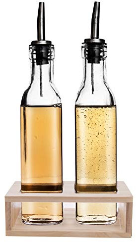ORION Essig und Öl Spender Set Flasche 2 Stück Set Ölflasche und Halterung