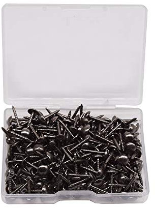 YINSONG Polsternägel Ziernägel 200 Stück - 6 x 13MM Antik Dekorative Reiszwecke Sofa Möbel Polsterung Nägel mit Gewinde, Grau/200 Stück
