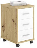 FMD Möbel, 367-002E Diego 2 Rollcontainer, holzwerkstoff, artisan eiche/brillant weiß, maße 35.0 x 53.6 x 42.0 cm (BHT)