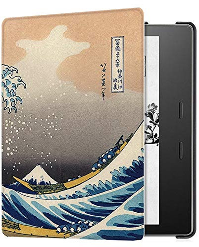 DLRSET E-book Protective-Shell, Case For Kindle Oasis Ereader (9th Generation-2017 Release Only) Lightweight Smart Cover With Auto Sleep/Wake (Color : Surfing)