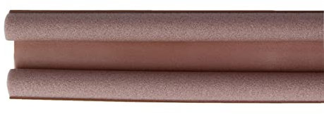 Amig - Burlete de Espuma Aislante para bajo Puertas - Doble Rodillo - Evita la Entrada de frío, Polvo o Insectos por Debajo de la Puerta - Marrón - Polietileno