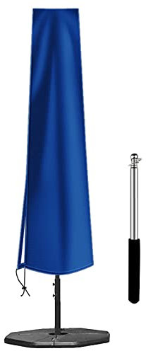 OKPOW Umbrella Cover 420D Oxford Fabric Patio Umbrella Covers Waterproof with Zip, for 9ft to 12ft Garden Outdoor Umbrella (Blue)