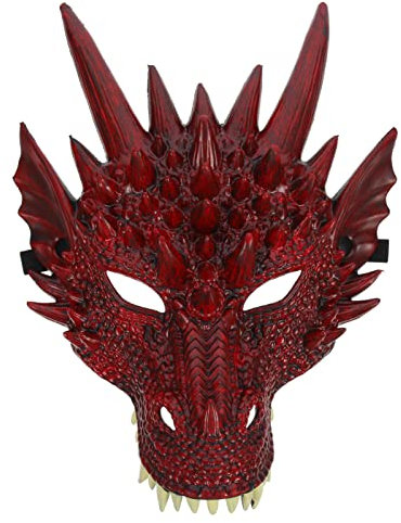 Mipcase Drachenmaske Aus Pu-material Für Maskenbälle Halloween Und Cosplay Dekorative Maske Mit Elastischem Band Für Geburtstage Und Partys