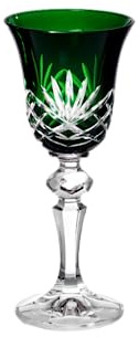 CRISTALICA Likörglas Handgeschliffen Laura 60ml Grün
