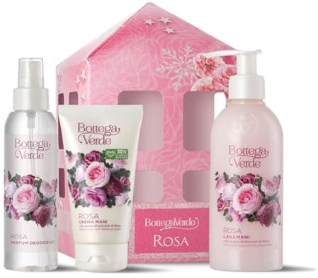 Bottega Verde - Astuccio Big Rosa - Crema mani, Lavamani e Parfum deodorant