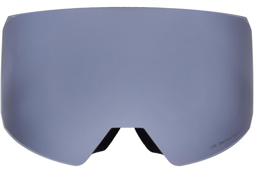 Red Bull Spect Eyewear LINE-02 - Gafas de esquí para hombre, color negro y ahumado con espejo plateado, talla única