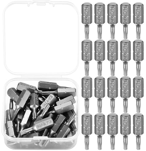 T10 Bit Set, 30 Stück Torx Ersatz Bits, Schraubendreher Bit-Sortiment für Schrauberbits, Länge: 25 mm
